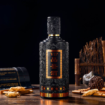 定制五粮白酒瓶全套包装空酒瓶子一斤装玻璃空瓶品鉴纯粮黑色vip品鉴