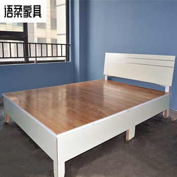 帝利洛床次卧小户型板式床便宜床出租房床双人床简约矮床郑州出租屋床