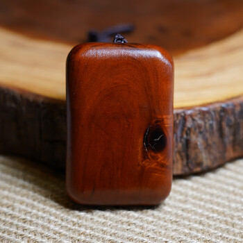 早稻田 雷击木护身牌吊牌平安牌挂件道家天然雷击枣木木雕把件木牌无