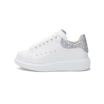 alexander mcqueen 麦昆 女士 亮片尾 小白鞋 558945 wib9t 9550 白色