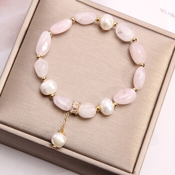 uhfr施华洛世奇轻奢时尚淡水珍珠玛瑙水晶手链女ins小众设计学生闺蜜