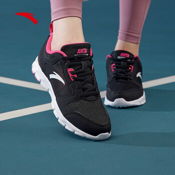 安踏(anta)奥特莱斯运动鞋女学生网鞋秋冬季款透气网面韩版原宿 (网面