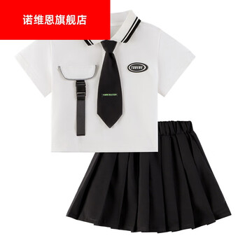母婴>童装>套装>诺维恩(nuoweien)>诺维恩淘气贝贝女童学院风套装新款