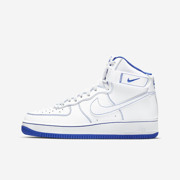 耐克 nike air force 1 空军一号af1 白蓝缝线 男子高帮休闲板鞋 cv