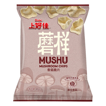 上好佳（Oishi） 蘑样-蘑菇片65g/袋膨化休闲食品
