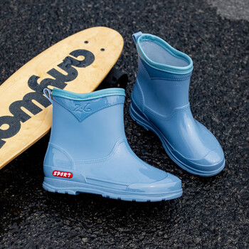 达芙妮短筒雨鞋女款成人新款时尚百搭雨靴轻便防滑洗车工作胶鞋加厚鞋