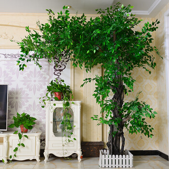 仿真大树室内装饰大型假树仿真榕树装饰酒店大厅婚庆装饰绿植枫树sn