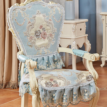 2022新款欧式餐椅座套欧式扶手椅布艺坐垫椅套餐椅垫套装公主椅大款垫