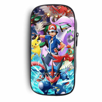 精灵宝可梦皮卡丘文具铅笔盒布女孩可爱网红儿童笔袋男孩子小学生新