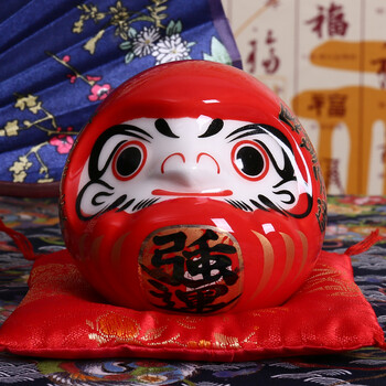 日本达摩摆件日式开运不倒翁日本料理店铺开业礼品猫存钱罐装饰品迷你