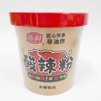陈村酸辣粉桶装红薯粉丝方便冲泡速食米线非油炸泡面包装100g 100g