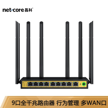 磊科（netcore） B11企业级全千兆9口无线路由器 5G双频1200M 多WAN口带机量80台