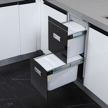 2022年新款厨房橱柜嵌入式米箱拉篮抽屉式米面箱自动计量储米面箱防蛀