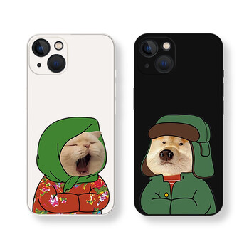 华济(hauji) 来图定制猫狗情侣手机壳iphone13pro狗头趣味情侣款华为