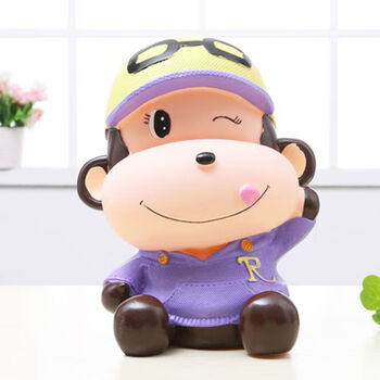 广硕通源不怕摔创意可爱超大号猴子存钱罐卡通储蓄罐儿童存钱罐生日