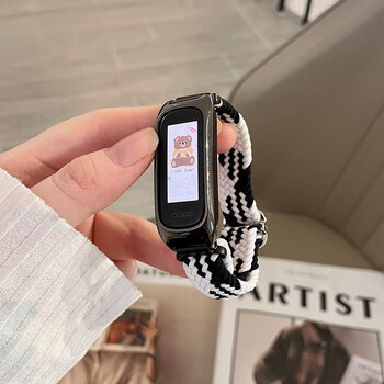 适用oppo手环腕带智能运动手环oppo替换腕带编织尼龙柯南男女生个性