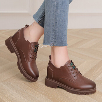 头层牛皮ins英伦风单鞋女春夏秋季新款时尚百搭布洛克小皮鞋女士乐福