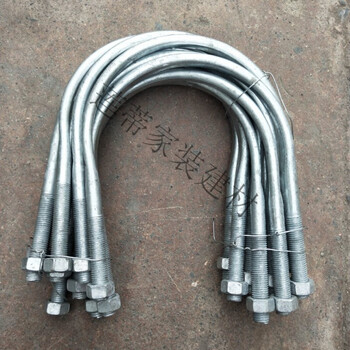 热镀锌u型抱箍水泥杆电线杆承重支架管道卡箍定做u型螺丝碳钢国标 m16