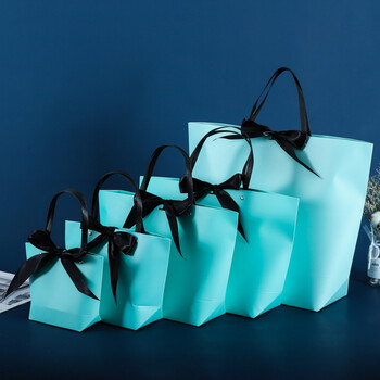 手提袋定制礼品袋服装袋首饰袋子化妆品袋印刷包装袋 铆钉蒂芙尼蓝