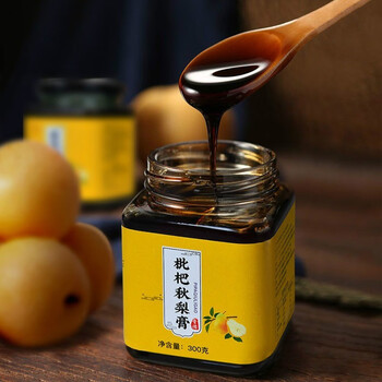 枇杷秋梨膏300g手工自制农家儿童老人冰糖雪梨膏糖琵琶膏 5瓶四季常润