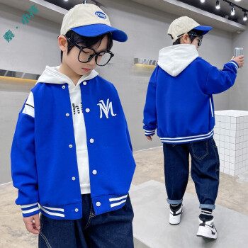 素小孩童装男童棒球服外套春装韩版炸街服2022新款运动潮酷夹克上衣潮