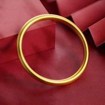 9古法传承黄金手镯素圈 闭口镯子定制黄金 29.39克 56圈号 足金999.