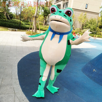 人偶服装青蛙青蛙人偶服成人行走充气癞蛤蟆玩偶衣服绿套装搞笑卡通