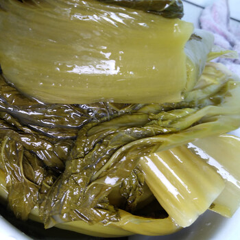 xywlkj贵州特产毕节农家自制手法坛子酸菜青菜酸无盐酸菜豆米一袋2斤