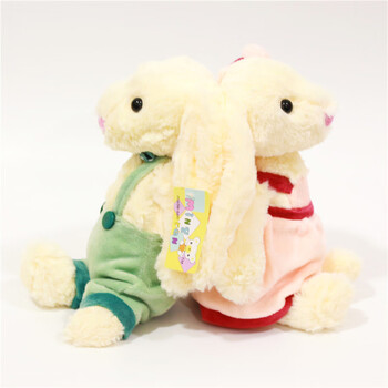 聪稚毛绒玩具熊公仔穿衣兔子抱抱熊生日结婚婚庆情人节礼物情侣兔一对