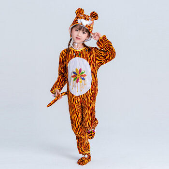 儿童动物表演服装大灰狼十二生肖幼儿园元旦演出服老虎长款lsx003100