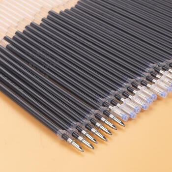 蓝色消色中性笔芯学生练字字帖用笔芯蓝色旭泽子弹头80支褪色笔芯蓝色