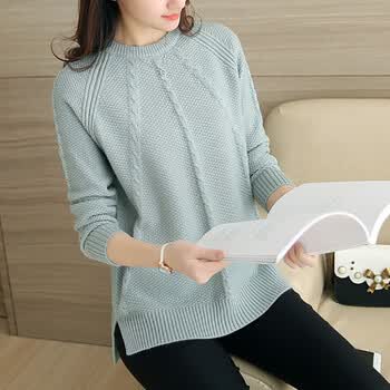 衫女毛衣女学生新款冬季韩版宽松打底女装针织衫低领百搭洋气打底毛衣