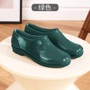 回力瑞四季女士短筒雨水靴低帮雨鞋女厨房工作浅口防水鞋防滑洗车胶鞋