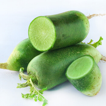 京鲜配送新鲜水果萝卜生吃甜脆型山东绿皮青萝卜5斤潍坊潍县水果萝卜