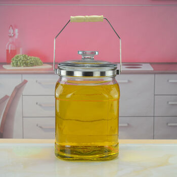 优格曼装油瓶厨房家用10斤大号玻璃油壶储油罐大容量5l花生油食用油桶