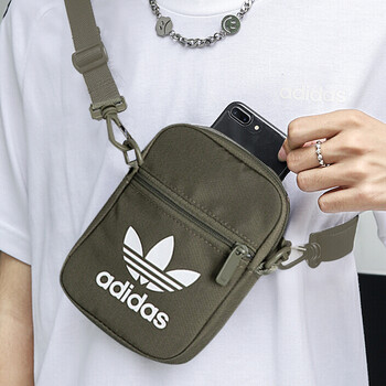 adidas阿迪达斯斜挎包夏三叶草小包男女包手机户外朋克风包单肩包