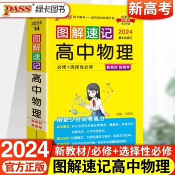 2024图解速记新教材版高中数理化生知识大全资料书绿卡理科高中生总复习资料考试必背口袋书 高中物理