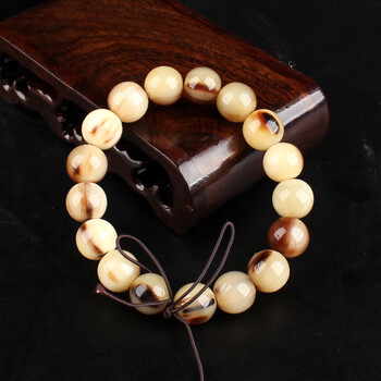 牧韵 牛角手串 佛珠文玩 男女通用 园珠1.2mm*17颗