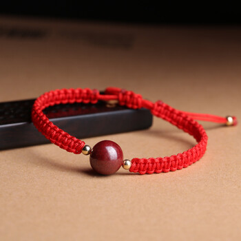 似卿 朱砂转运珠手绳手工编织红绳手链男女幸运小红绳 红绳款