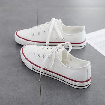 dd&oodd&ooddoo春季白色帆布鞋女2024年新款春款爆款百搭小黑鞋布鞋球