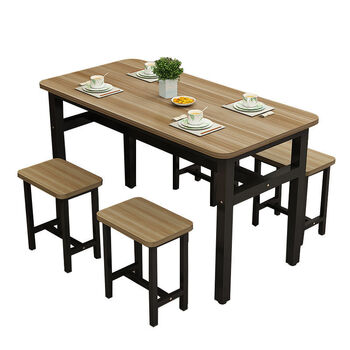 烧烤快餐饭店食堂面馆小吃店桌子经济型早餐店大排档餐桌椅长方形工字