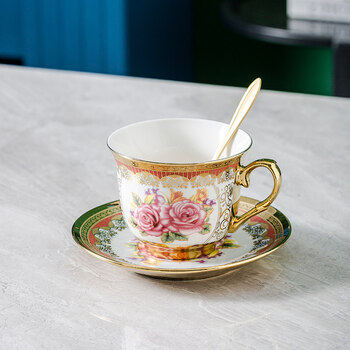 江西景德镇陶瓷咖啡杯景德镇陶瓷咖啡杯套装220ml现代轻奢欧式小办公