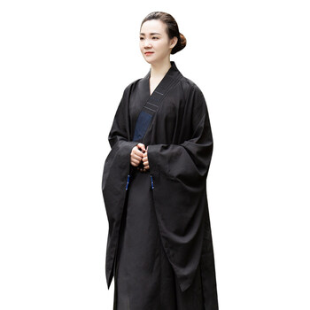 海青居士服女夏季高档尼姑服透气抗皱防静电不起球长袍大褂海清衣服僧