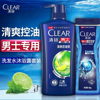 CLEARϴˮ¶Һԡ¶װˬȥмֹϴͷʿרüͥװ ϴˮ500g+ˬԡ¶400g+ԡ