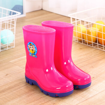 季回力休2-10岁儿童雨鞋宝宝水鞋男女童中筒雨靴可拆卸四季防滑童胶鞋