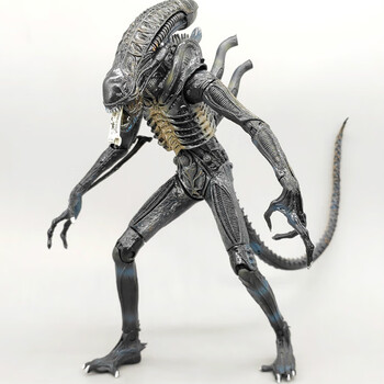 7寸异形狗大战铁血战士手办契约模型alien 可动人偶玩具母后 蓝色异形