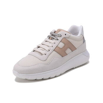 hogan 女士interactive3系列象牙色灰色多色h字母厚底增高鞋休闲运动