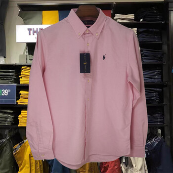 美国保罗拉夫·劳伦长袖衬衫男保罗polo小马标牛津纺休闲免烫宽·松