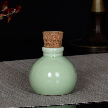 小瓷瓶 瓷瓶 摆件 小花瓶摆件迷你陶瓷葫芦瓶面霜 沉香粉药丸茶叶罐