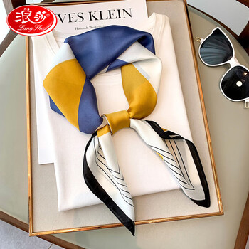 浪莎langsha2024丝巾女春秋70方巾通勤职业装方巾搭配工作服西服衬衫